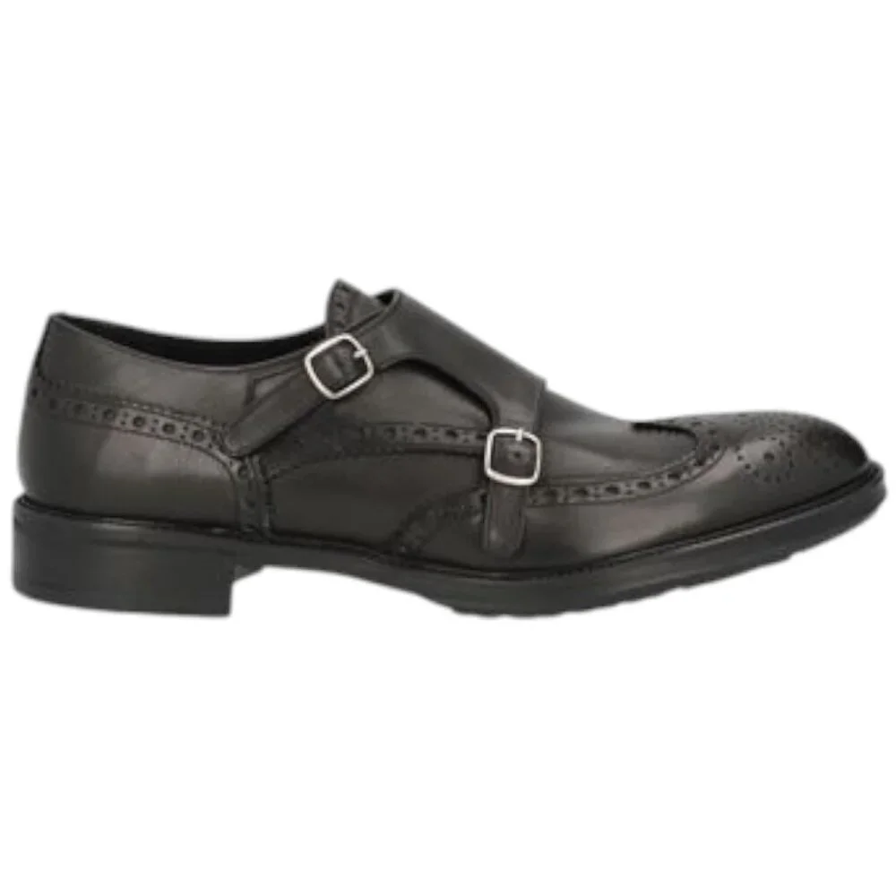 Doucal’s Men’s Brogue Double Monk Strap Wingtip Dress Shoes Size 12 NIB Italy
